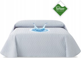 Ágytakaró vízálló teflon 200 x 270cm világosszürke steppelt ágytakaró