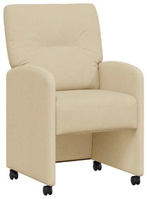 Kerekes Étkező Székek 2 pcs Krém 57 x 67 x 95 cm szövet
