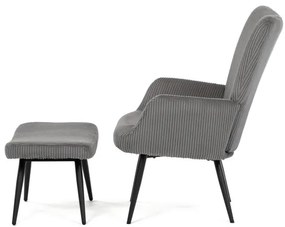 Szürke Corduroy Relax Fotel. AK-L7285 GREY6