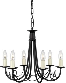 Elstead klasszikus csillár minster fekete elsmn6-black