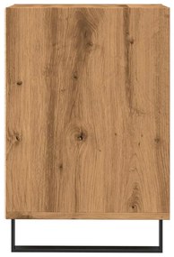 kézműves tölgy színű szerelt fa TV-szekrény 100x35x55 cm