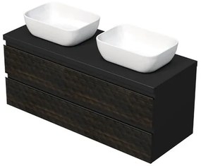 Fürdőszobaszekrény fedőlemezzel SAT Cube Way 120x47,5x46 cm barna matt CUBE3D461202ZHKD