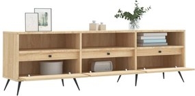 sonoma tölgy színű szerelt fa fali TV-szekrény 150x30x44,5 cm