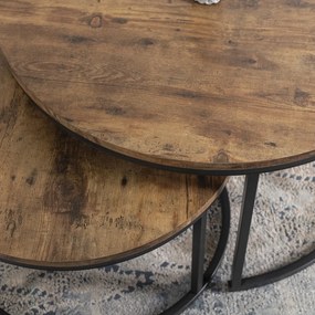 Dohányzóasztal szett FIGO MAX rusztikus tölgy