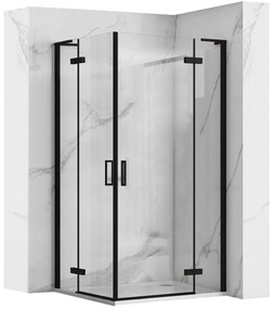 Zuhanykabin REA Hugo Double Black 90x90