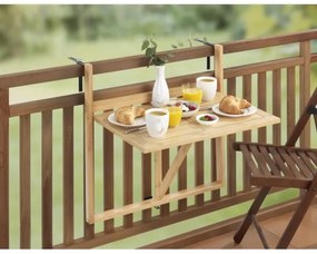 WENKO 69806800 - WAIKIKI asztal 64x65 cm fehér/barna