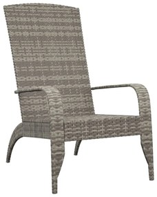 vidaXL szürke polyrattan kerti adirondack szék