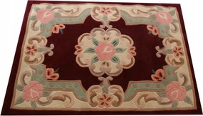 Aubusson gyapjú szőnyeg 100x140 bordó