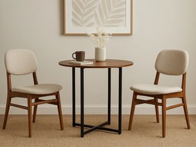 Kerek étkezőasztal ALTO II 80 cm, rusztikus barna dekoráció