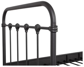 Fekete egyszemélyes ágy ágyráccsal 90x200 cm Moos – WOOOD