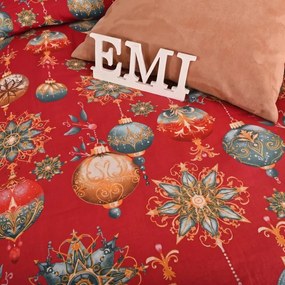 EMI Magic red karácsonyi pamut ágyneműhuzat