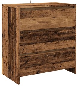 antik fa színű szerelt fa tálalószekrény 70x41x75 cm