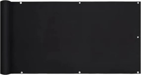 Erkélyvédő Terasz Napellenző Szőnyeg Fekete 75 x 600 CM