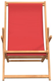 Piros tömör tíkfa összecsukható strandszék
