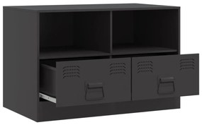 2 db fekete acél TV-szekrény 67 x 39 x 44 cm
