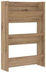 Cipőszekrény polcokkal Artisan tölgy 60 x 18 x 90 cm Faanyag