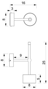 Fali lámpa ARENA 1xGX53/11W/230V fehér/króm