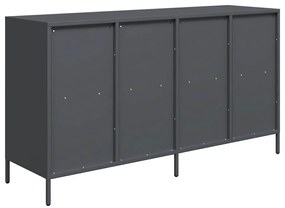 antracit hidegen hengerelt acél tálalószekrény 135x39x73,5 cm