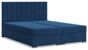 Agen ágy, bársony, 160 x 200, ágyneműtartóval, kék