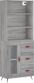 vidaXL szürke sonoma szerelt fa magasszekrény 69,5 x 34 x 180 cm