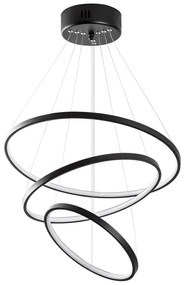 Fekete LED függőlámpa ø 50 cm Simit – Opviq lights