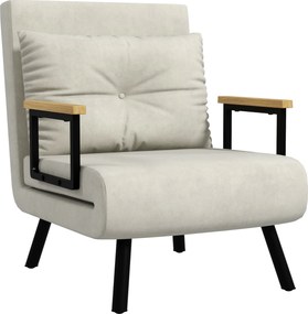 HOMCOM Egyszemélyes Átalakítható Karosszék 4 az 1-ben Átalakítható Kanapé Karosszék Ágy Állítható 5 Pózú Támlával, Párnát Tartalmaz, 1 Személyes Kanap