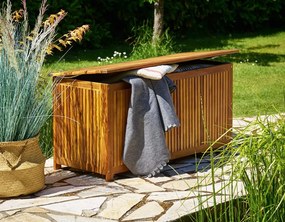 Casaria ACACIA fa tárolódoboz, 117x50x59cm, természetes barna