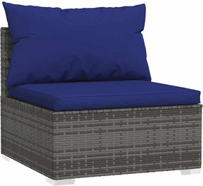 4 részes szürke polyrattan kerti ülőgarnitúra párnákkal