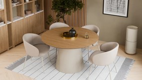 MAZZONI EXPORT CLARA Bézs (Basel 24 szövet)/bézs lábak - MODERN KÁRPITOZOTT KAGYLÓSZÉK LOFT STÍLUSÚ NAPPALIBA/ÉTKEZŐBE/IRODÁBA