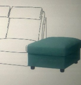 Ikea Lidhult Lábtartó huzat, puff, Gassebol zöld