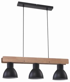 Csillár zsinóron VARIO 3xE27/60W/230V Nyírfa