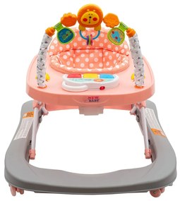 Gyerek bébikomp New Baby szilikon kerekekkel Forest Kingdom Pink