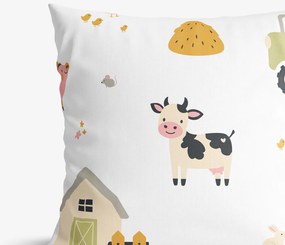 Goldea gyermek pamut párnahuzat - élet a farmon 30 x 50 cm