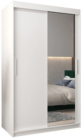 Ruhásszekrény 120 cm Toki 2 (matt fekete + matt fehér). 1064971