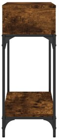 füstös tölgy színű szerelt fa tálalóasztal 100 x 30,5 x 75 cm