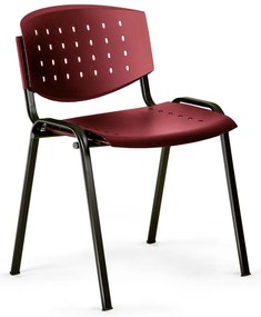 Troy I konferencia szék - fekete lábak, piros