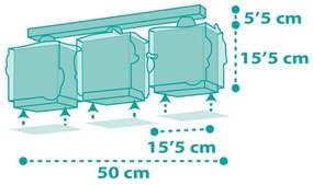 Dalber 63443 - Gyermek mennyezeti lámpa MERMAIDS 3xE27/60W/230V