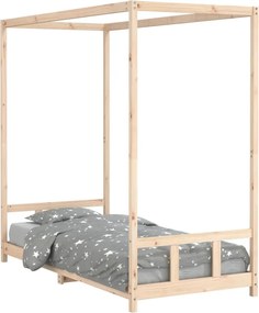 vidaXL tömör fenyőfa gyerekágykeret 90 x 200 cm