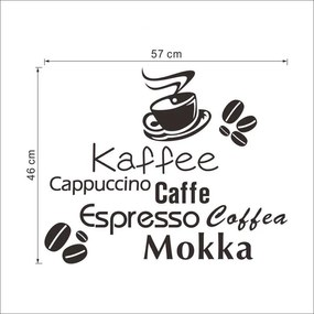 Falmatrica"Kávé - fekete" 57x46 cm