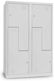 Fém szekrény Z, 120 x 50 x 180 cm, csavaros zár, szürke - ral 7035