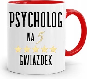Pszichológus Pszichiáter Terapeuta Bögre Piros, fényképes nyomattal