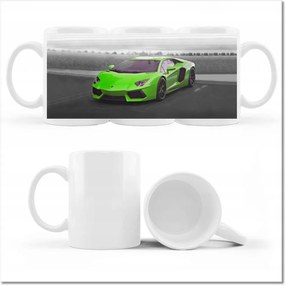 Nyomott mintás bögre, autós