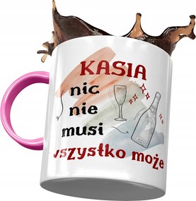 Rózsaszín Bögre Katalin Feleség Ajándék Nyomtatott Fotóval