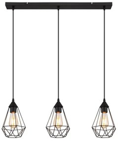 Globo 15745-3H - Csillár zsinóron ZACHARY 3xE27/60W/230V