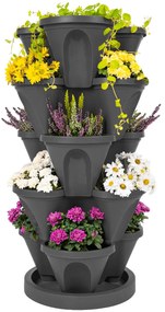 4Home virágpiramis 5 részes, antracit, 5 emelet