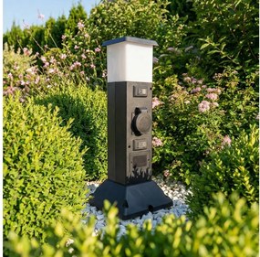 Brilagi - Kültéri lámpa 2 db SCHUKO aljzattal 1xE14/15W/230V IP44 fekete