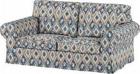 Ektorp 2 személyes kinyitható kanapé huzat, Ikea zöld