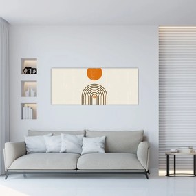 Kép - Barna ívek (120x50 cm)