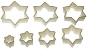 Silikomart 7 darabos készlet Star kekszformák,  Ø4 cm - Ø13 cm, nejlon