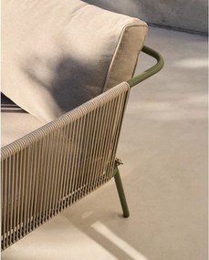 Zöld-bézs kárpitozott kerti kanapé Zivia – Kave Home